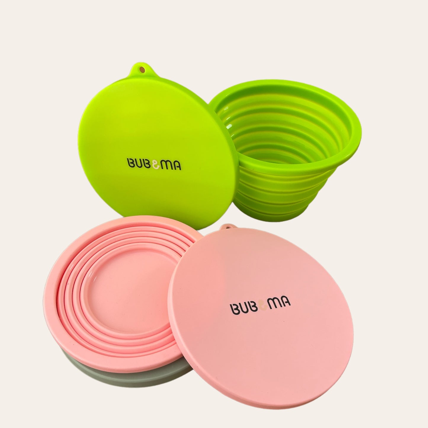 Collapsible Bowl with Cover - Sunny Green